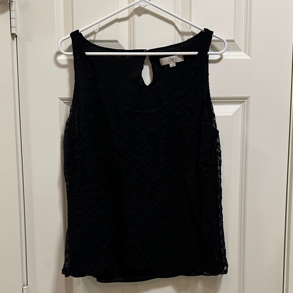 LOFT Black Sleeveless Top